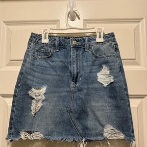 Hollister Ultra High-Rise Denim Mini Skirt